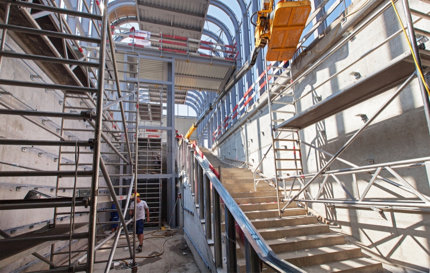 U-Bahn Bauabschnitt U1 Bereich Alaudagasse, Station ist im Entstehen, Juli 15