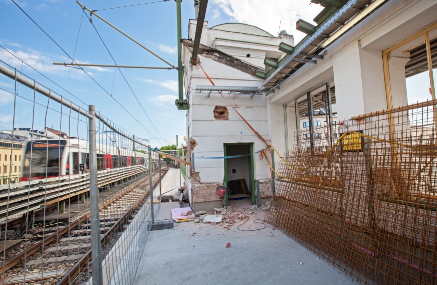 Station Alserstraße,  Sanierungsarbeiten an der  U6 Station Alserstraße, Juni 2015