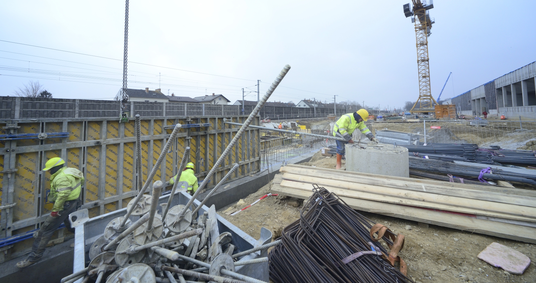 Baustelle der U1-Erweiterung, Bauabschnitt Neulaa.