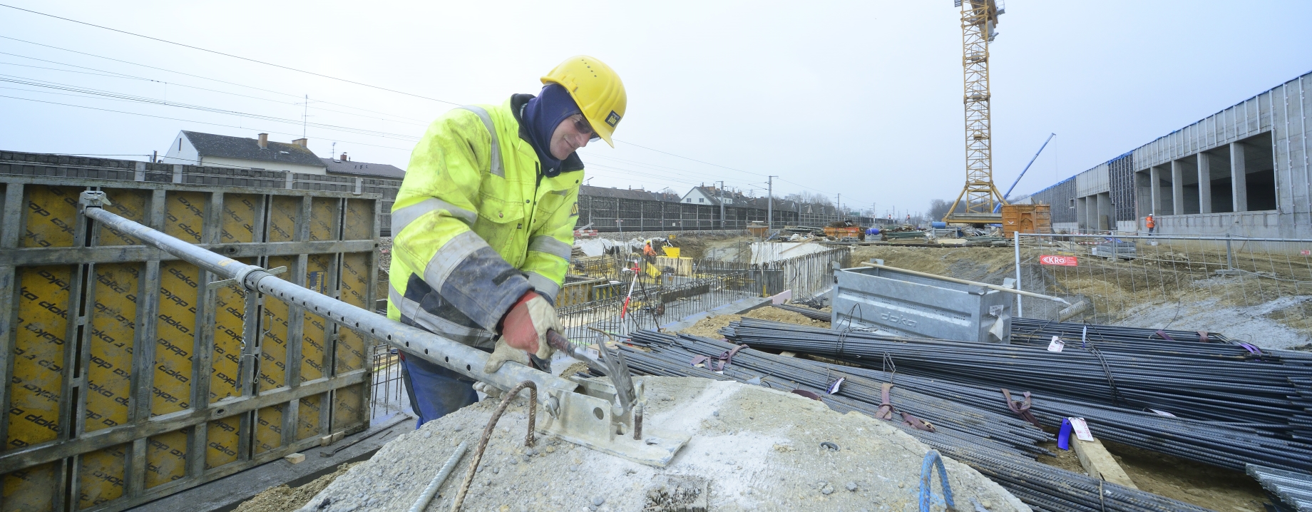 Baustelle der U1-Erweiterung, Bauabschnitt Neulaa.