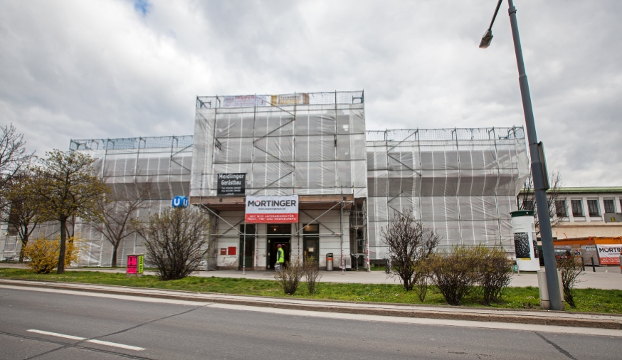 U-Bahn Station Hütteldorf wird saniert, April 2015