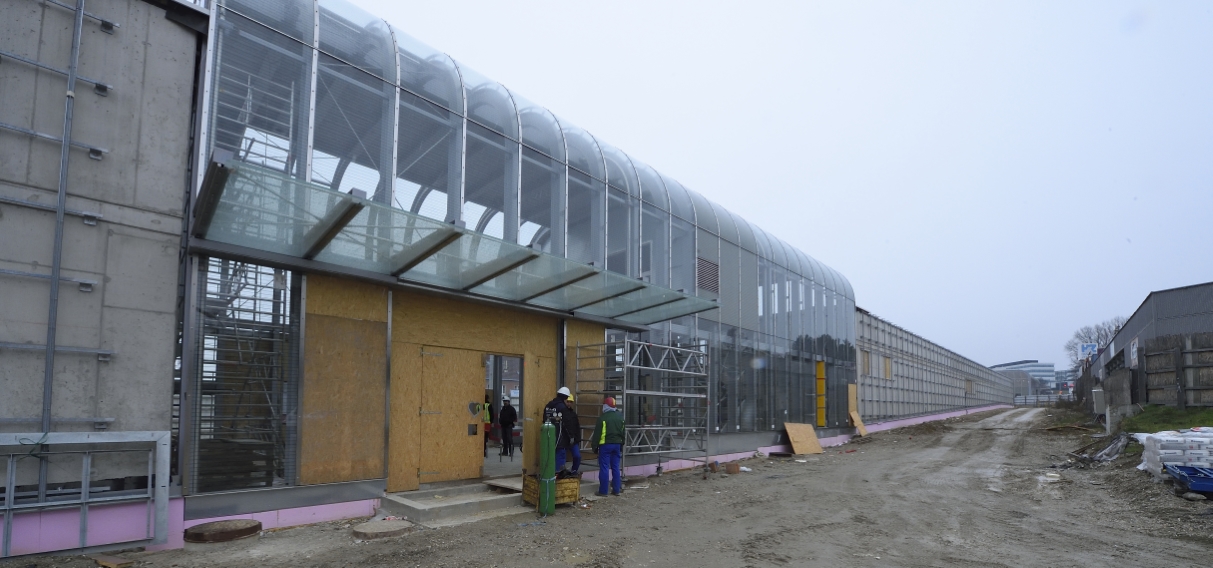 Baustelle der U1-Verlängerung, Bauabschnitt Alaudagasse,