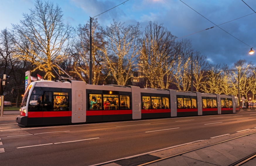 Linie D Ring Stadiongasse Fahrtrichtung Hauptbahnhof Ost