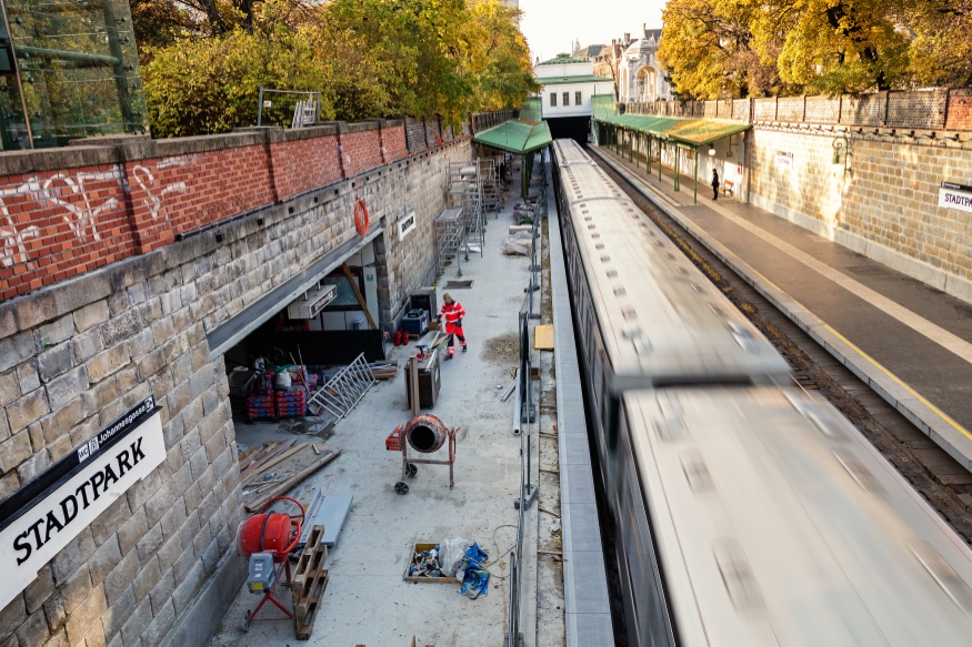 U4 Station Stadtpark, Sanierung der Station Richtung Heiligenstadt