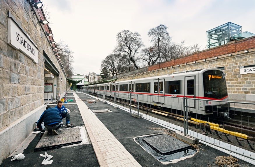 Sanierung U4 Station Stadtpark mit V-Zug