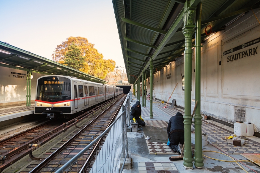 U4 Station Stadtpark, Sanierung der Station Richtung Heiligenstadt