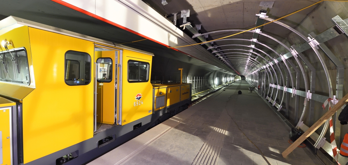 Baustelle der U1-Verlängerung, Bauabschnitt Troststraße.