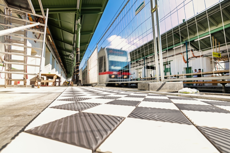 U6 Station Währingerstraße steht vor der Fertigstellung, August 2016