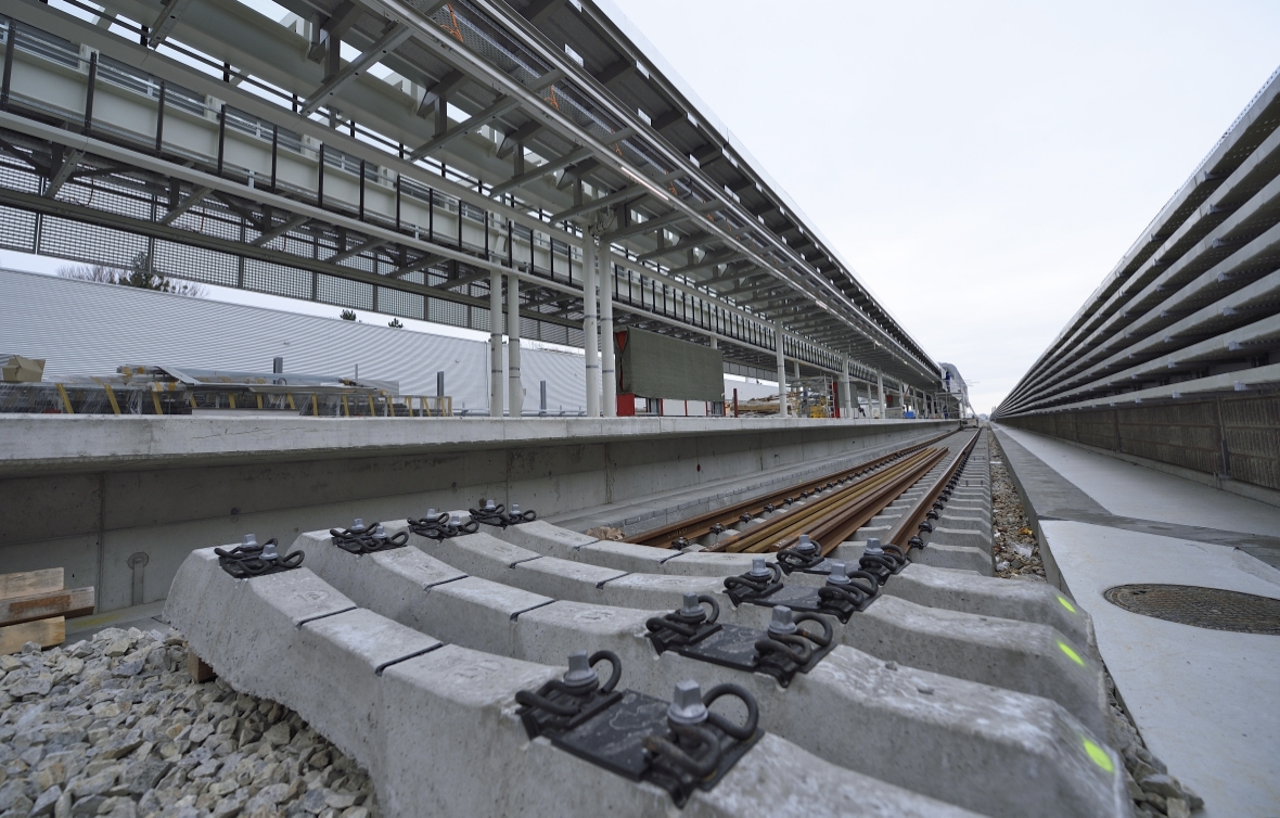 Baustelle der U1-Erweiterung, Bauabschnitt Neulaa,