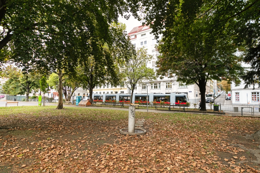 Linie 5 mit beim Arne Carlsson Park, Spitalgasse