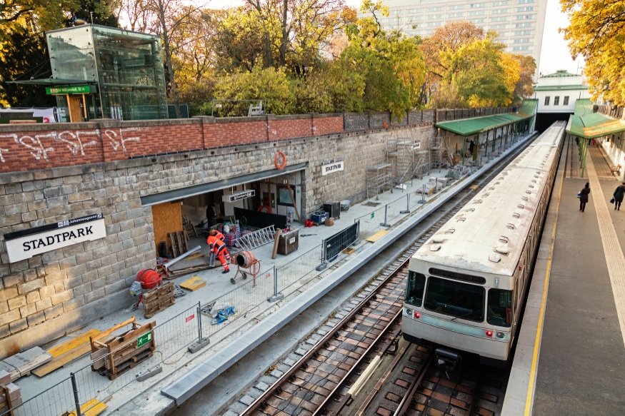 U4 Station Stadtpark, Sanierung der Station Richtung Heiligenstadt