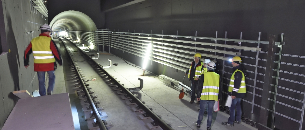 Baustelle der U1-Verlängerung, Bauabschnitt Troststraße.