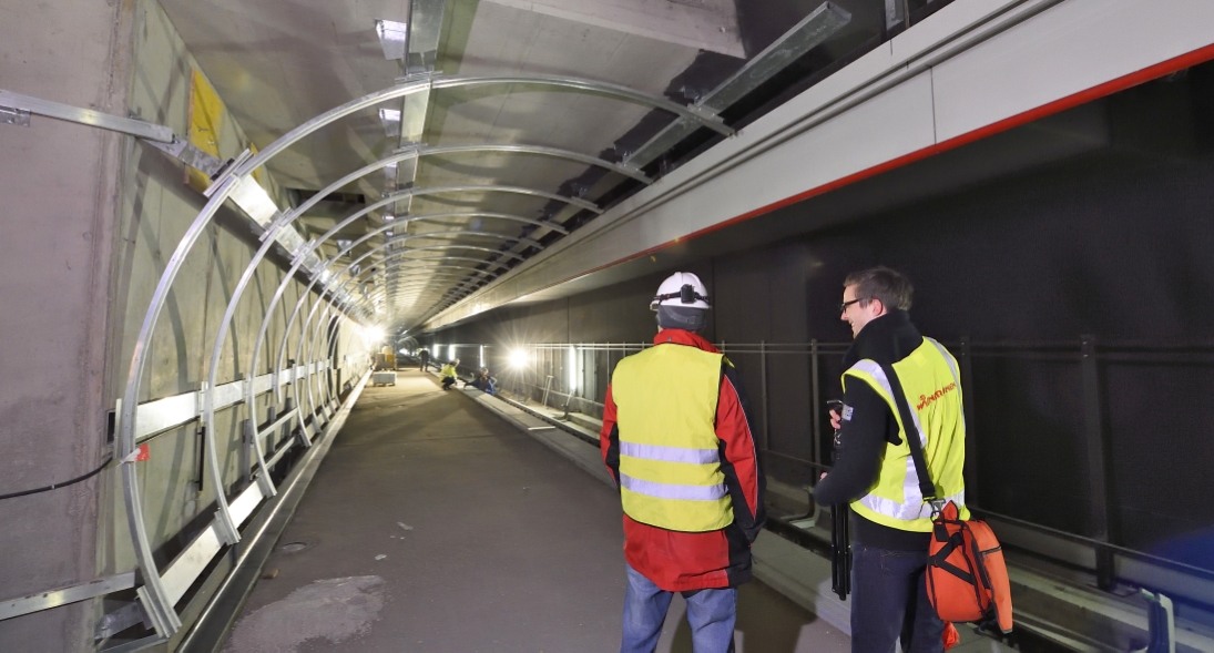 Baustelle der U1-Verlängerung, Bauabschnitt Troststraße.