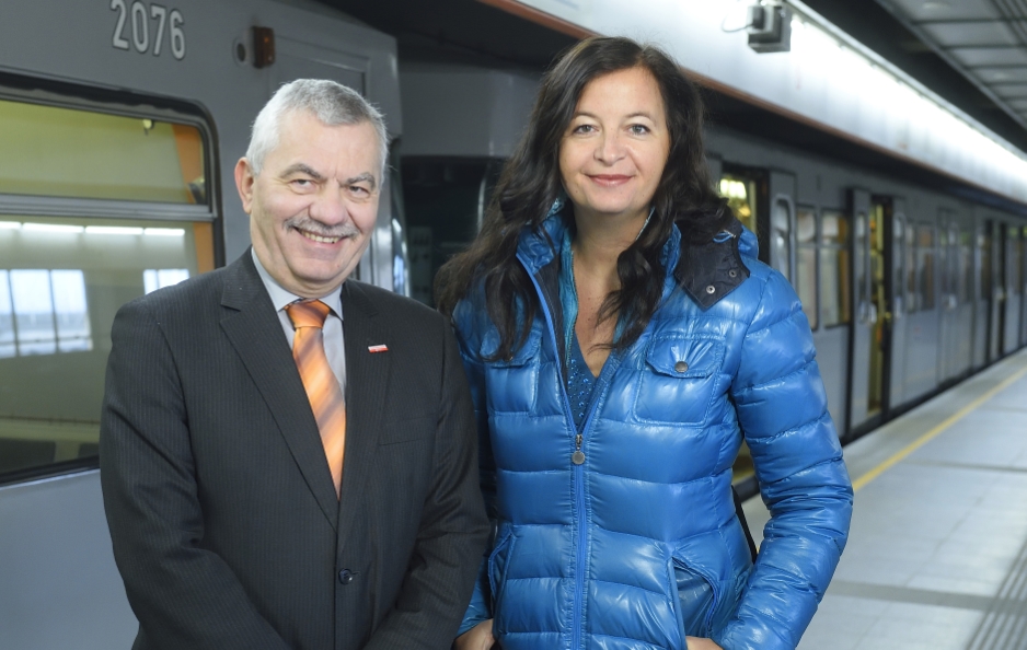 Stadträtin Ulli Sima (r.) mit dem Geschäftsführer der Wiener Linien Günter Steinbauer (l.).