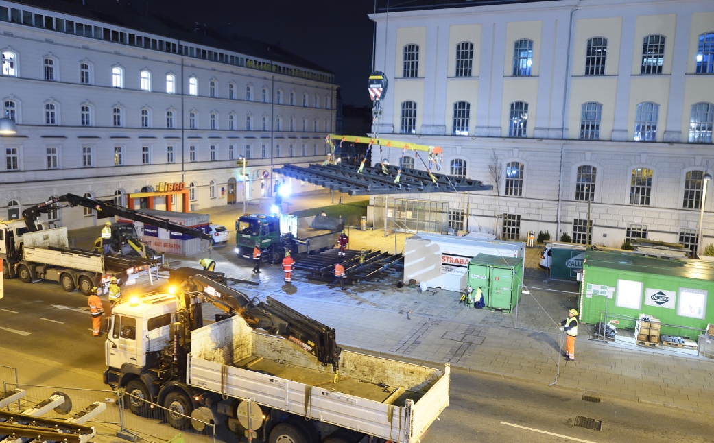 Weichentausch bei der Linie U3, Endstelle Ottakring.