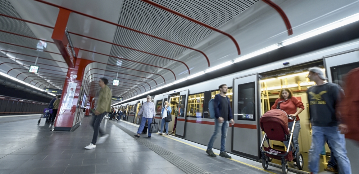 Neue Station Alaudagasse der U1 nach der Verlängerung nach Oberlaa.