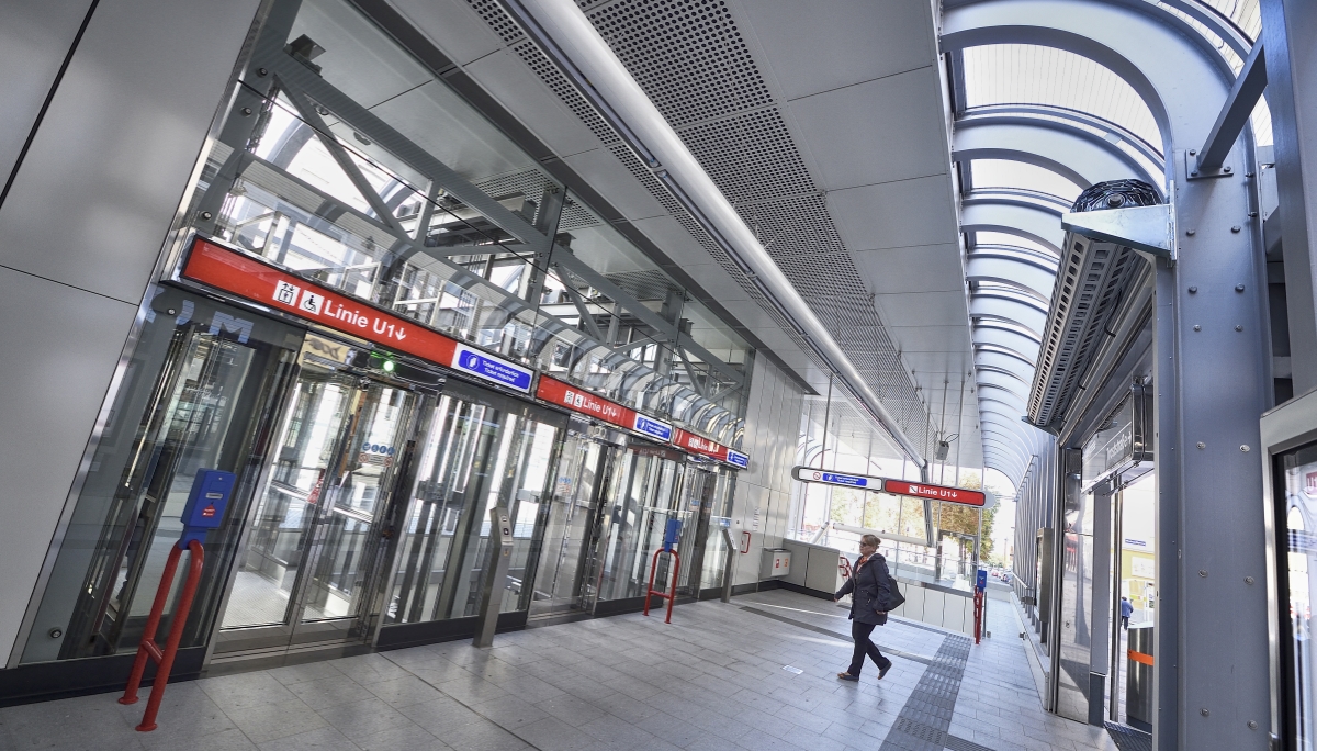 Neue Station Troststraße der U1 nach der Verlängerung nach Oberlaa.