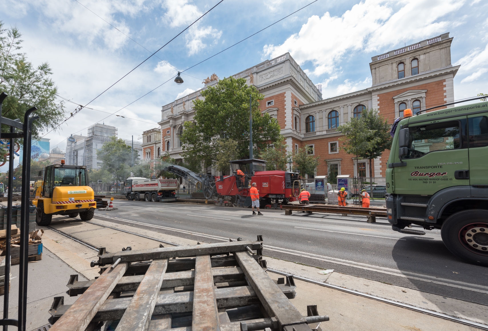 Gleisbauarbeiten Schottenring Börse