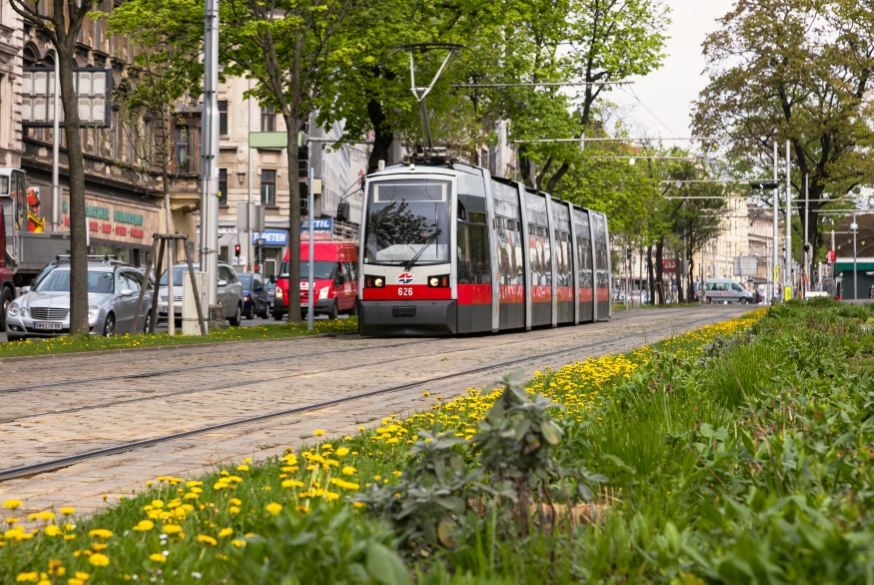 Linie 6  Neubaugürtel Richtung Kaiserebersdorf