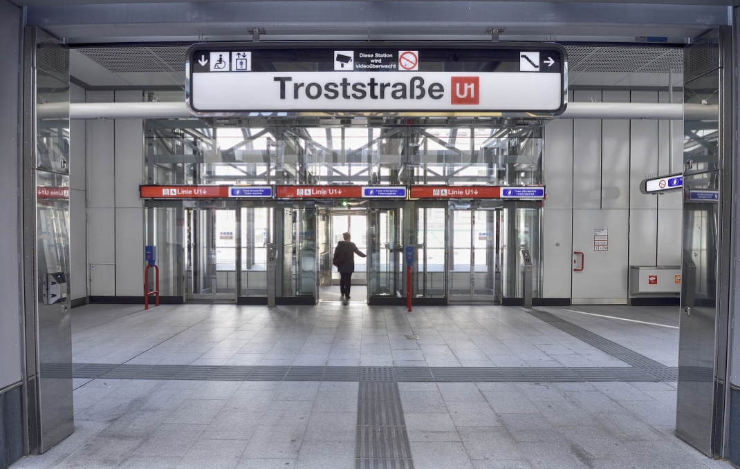 Neue Station Troststraße der U1 nach der Verlängerung nach Oberlaa.