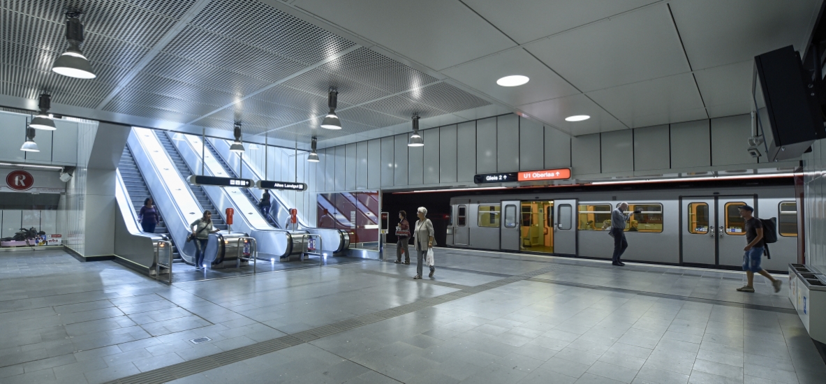 Neue Station Altes Landgut der U1 nach der Verlängerung nach Oberlaa.