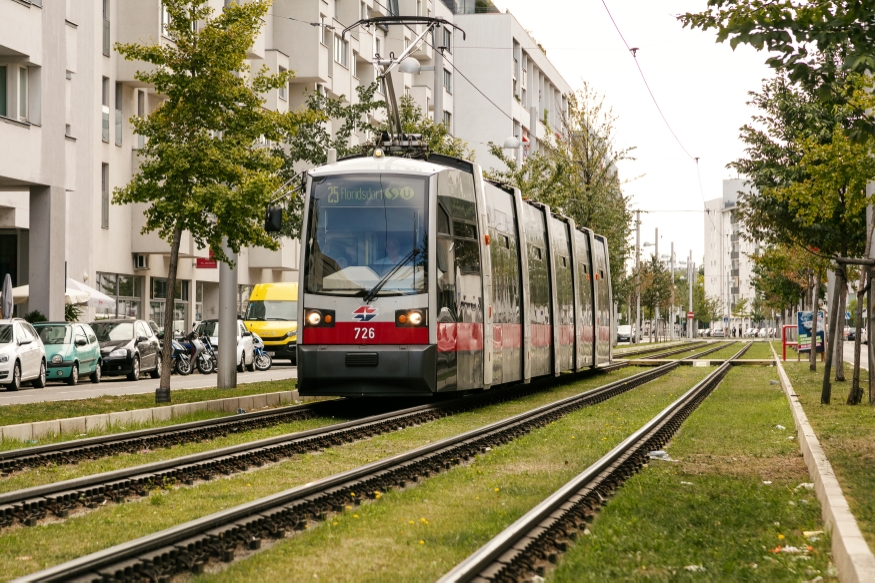 Linie 25  Fahrtrichtung Floridsdorf