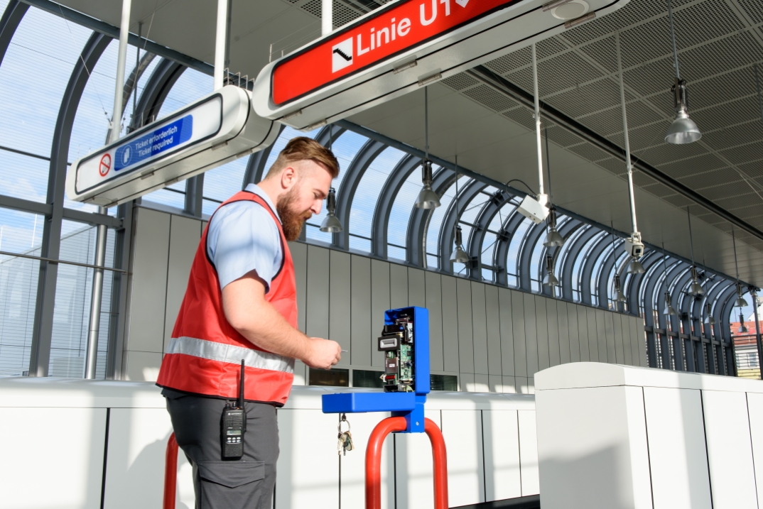 Vorbereitungen für die Eröffnung der U1 Erweiterung in der neuen Station Altes Landgut