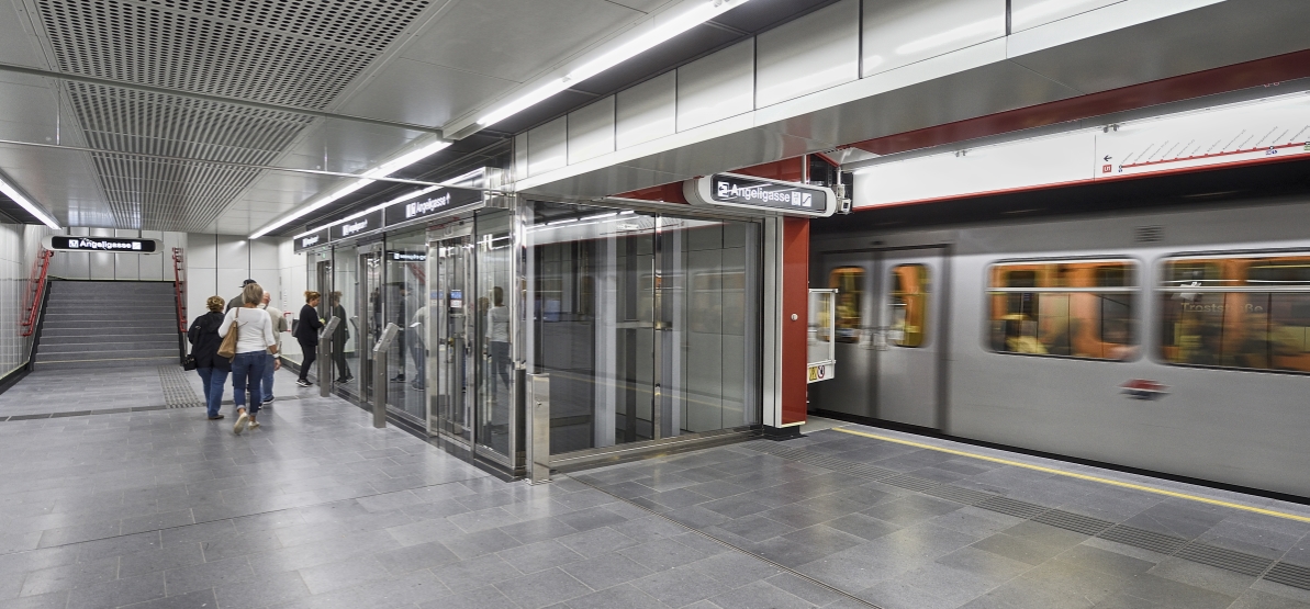 Neue Station Troststraße der U1 nach der Verlängerung nach Oberlaa.