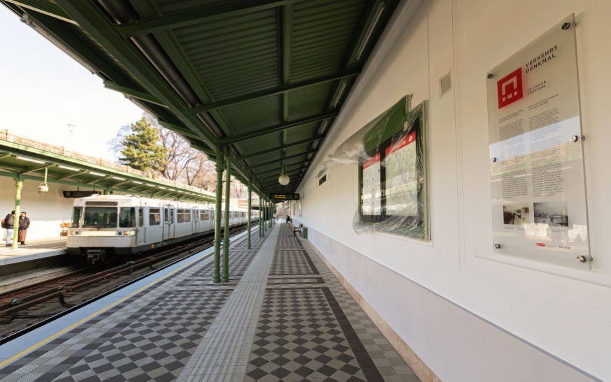 Die generalsanierte U4-Station Stadtpark wird nun als Verkehrsdenkmal bezeichnet.