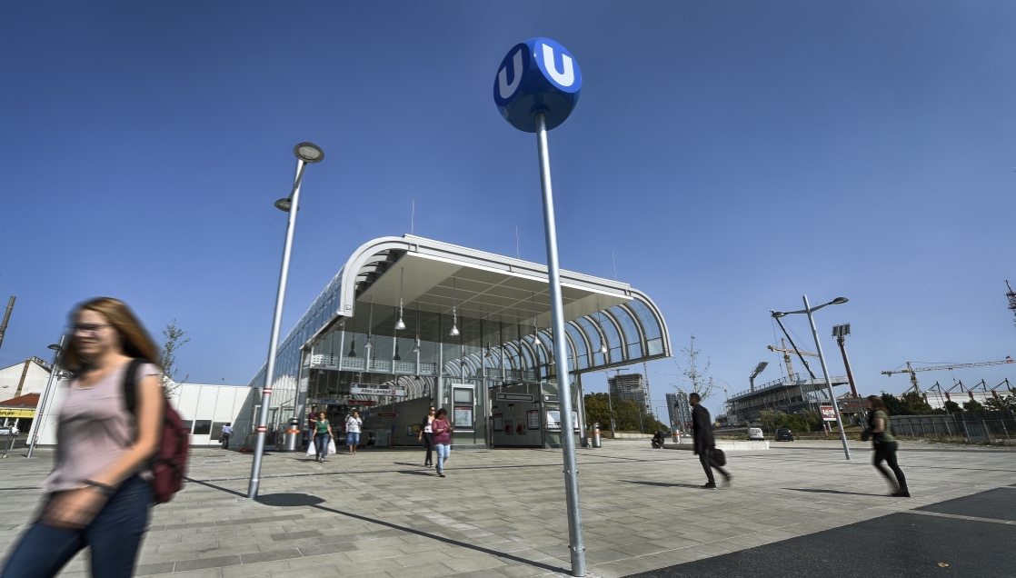 Neue Station Altes Landgut der U1 nach der Verlängerung nach Oberlaa.