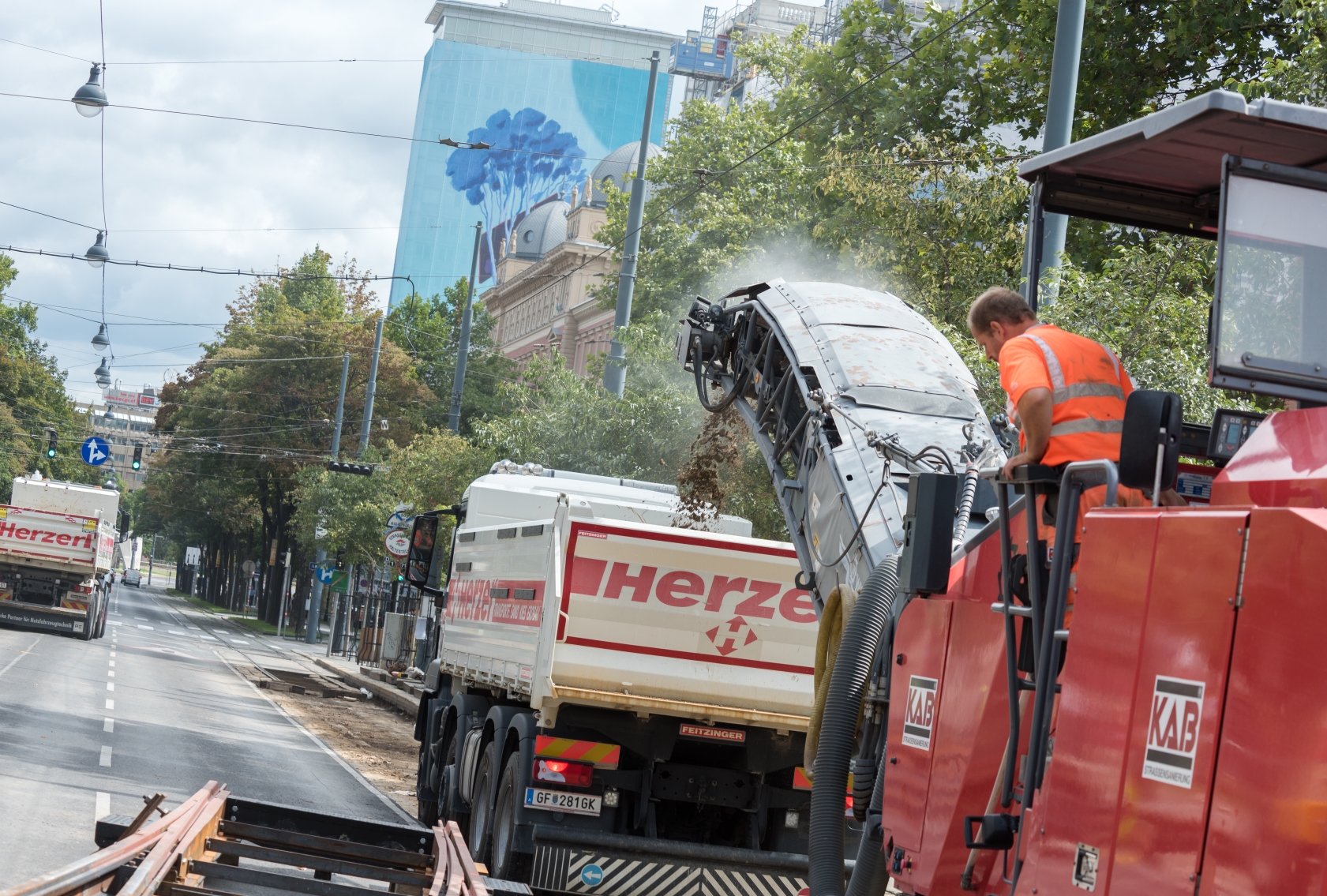 Gleisbauarbeiten Schottenring Börse