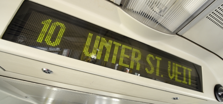 Ab 2. Sepember 2017 verkehrt die Straßenbahn der Linie 10 auf der verlängerten Strecke bis Unter St. Veit.