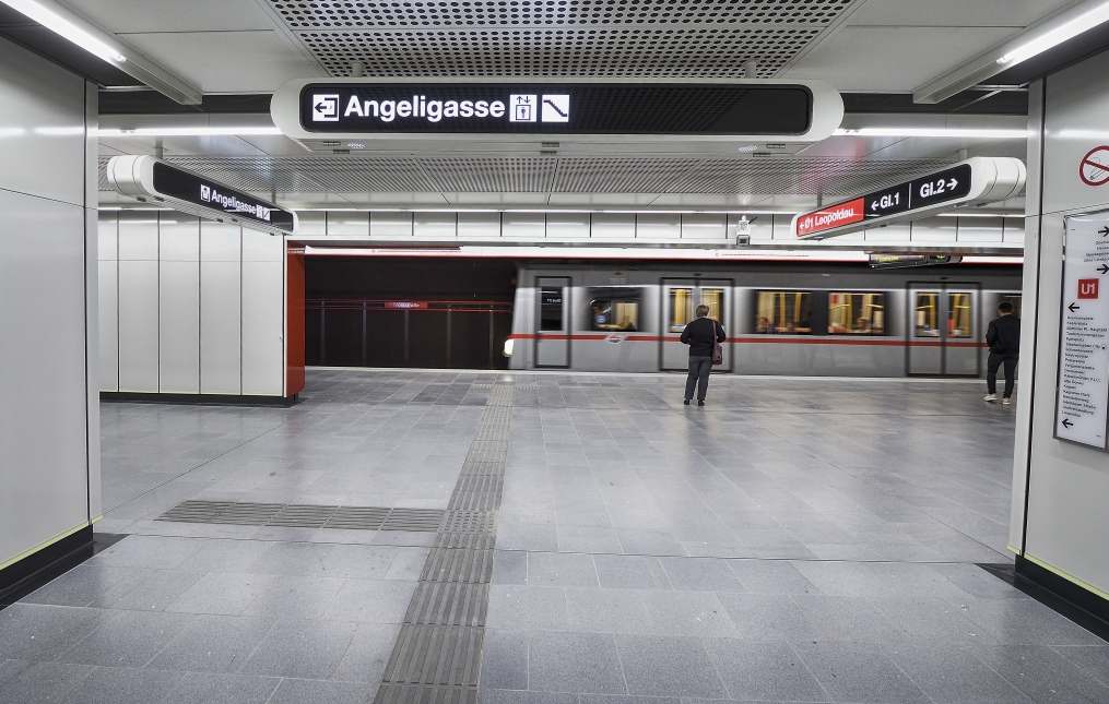 Neue Station Troststraße der U1 nach der Verlängerung nach Oberlaa.