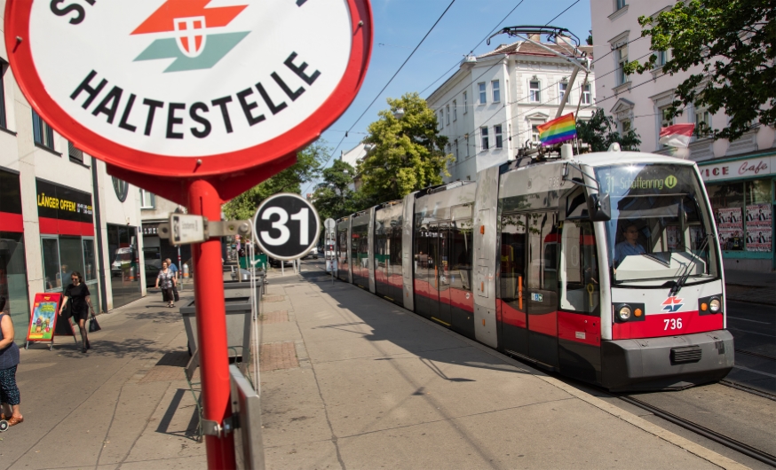 Linie 31 Klosterneuburgerstraße, Wallensteinstraße Fahrtrichtung Schottenring