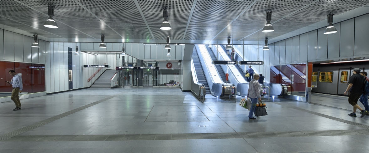 Neue Station Altes Landgut der U1 nach der Verlängerung nach Oberlaa.