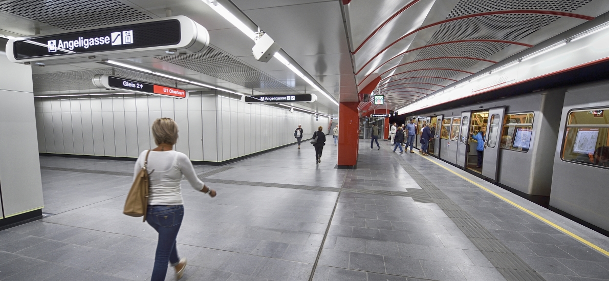 Neue Station Troststraße der U1 nach der Verlängerung nach Oberlaa.