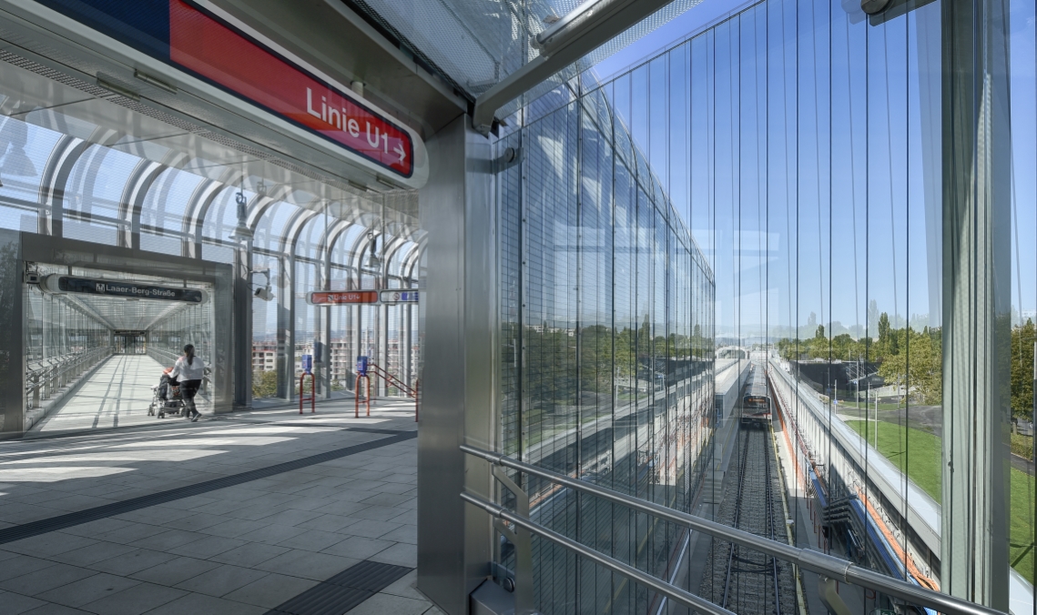 Neue Station Oberlaa der U1 nach der Verlängerung nach Oberlaa.