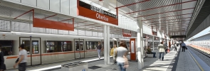 Neue Station Oberlaa der U1 nach der Verlängerung nach Oberlaa.