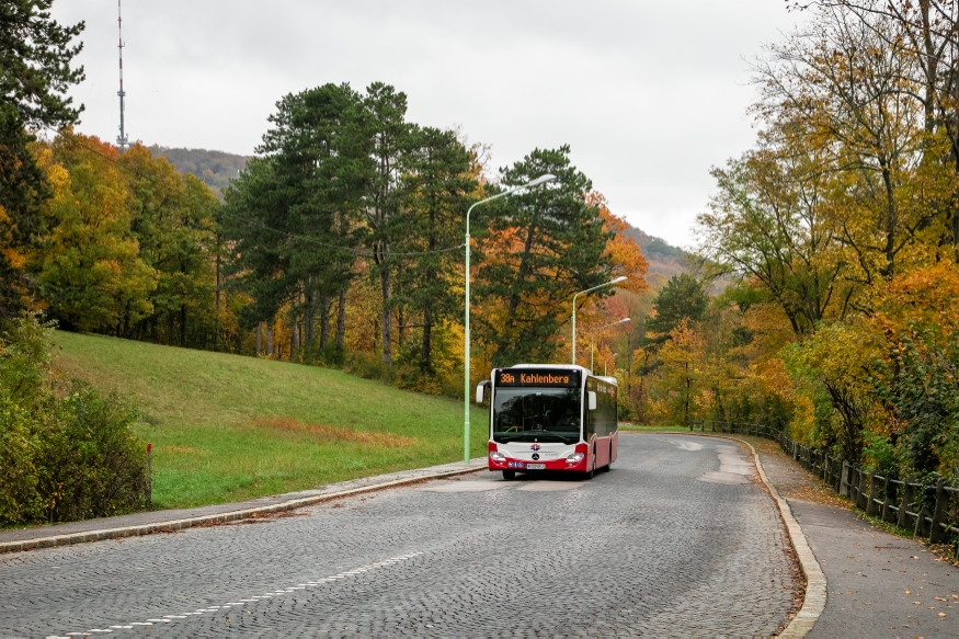 Buslinie 38A Höhenstraße Fahrtrichtung Kahlenberg