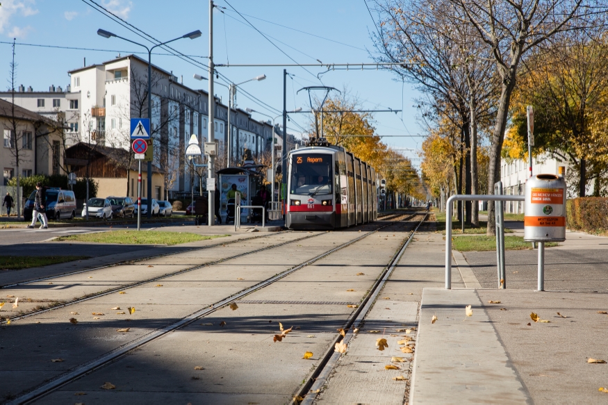 Linie 25  Fahrtrichtung Aspern