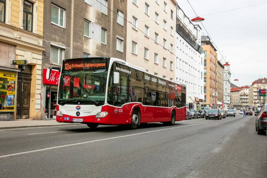 Bus Linie 12A Margaretenplatz Fahrtrichtung Schmelz, Gablenzgasse