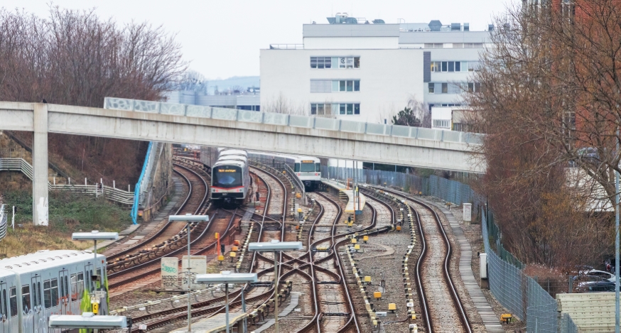 U4  zwischen Spittelau und Heiligenstadt