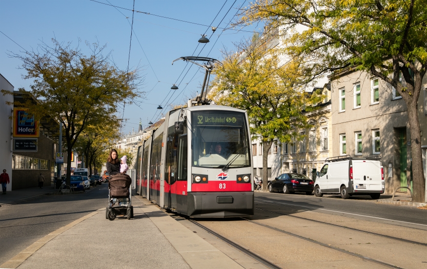 Linie 52 Linzerstraße Fahrtrichtung Westbahnhof