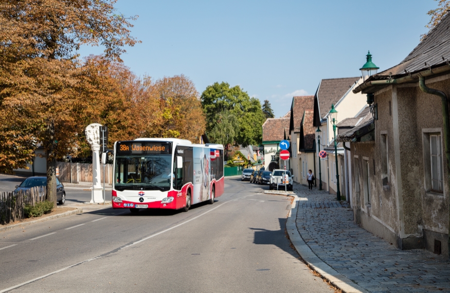 Die Buslinie 38A in Grinzing