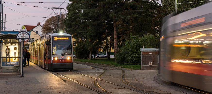 Linie 26 in Strebersdorf unterwegs