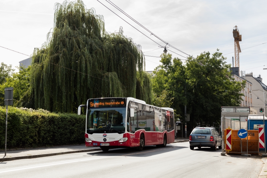 Bus Linie 9A Ruckergasse Fahrtrichtung Meidling Hauptstraße