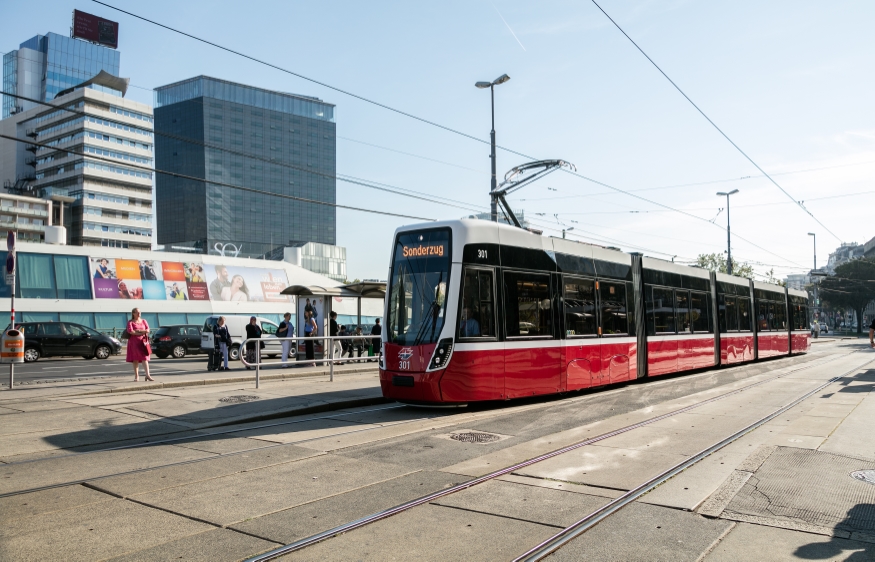 Flexity Pressefahrt Schwedenplatz