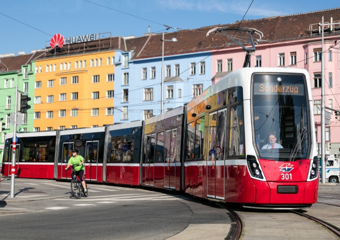 Flexity Pressefahrt Quartier Belvedere