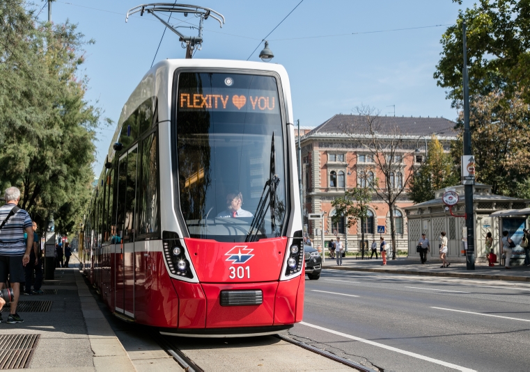 Flexity Pressefahrt am Stubenring