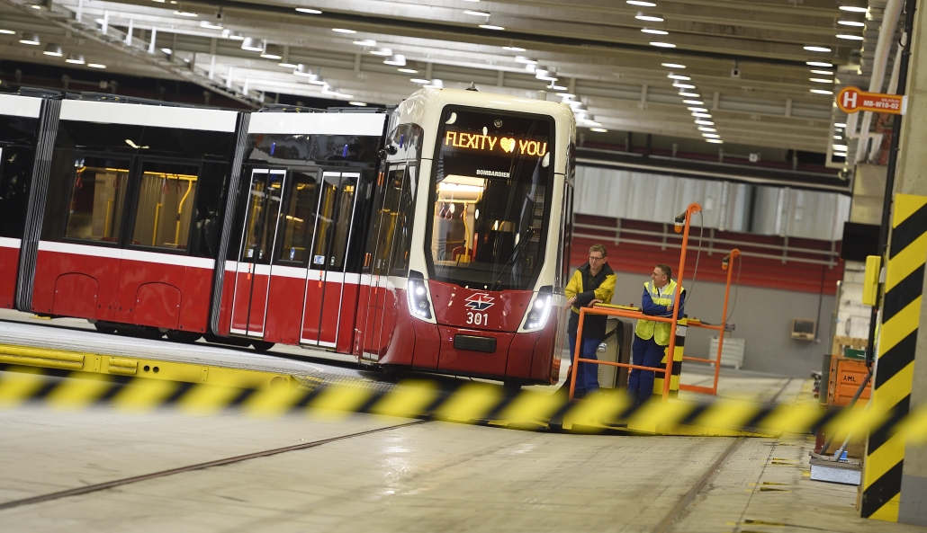 Präsentation der ersten Flexity Straßenbahn für Wien.